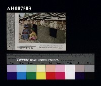 藏品(原住民風俗明信片：排灣族石板屋)的圖片